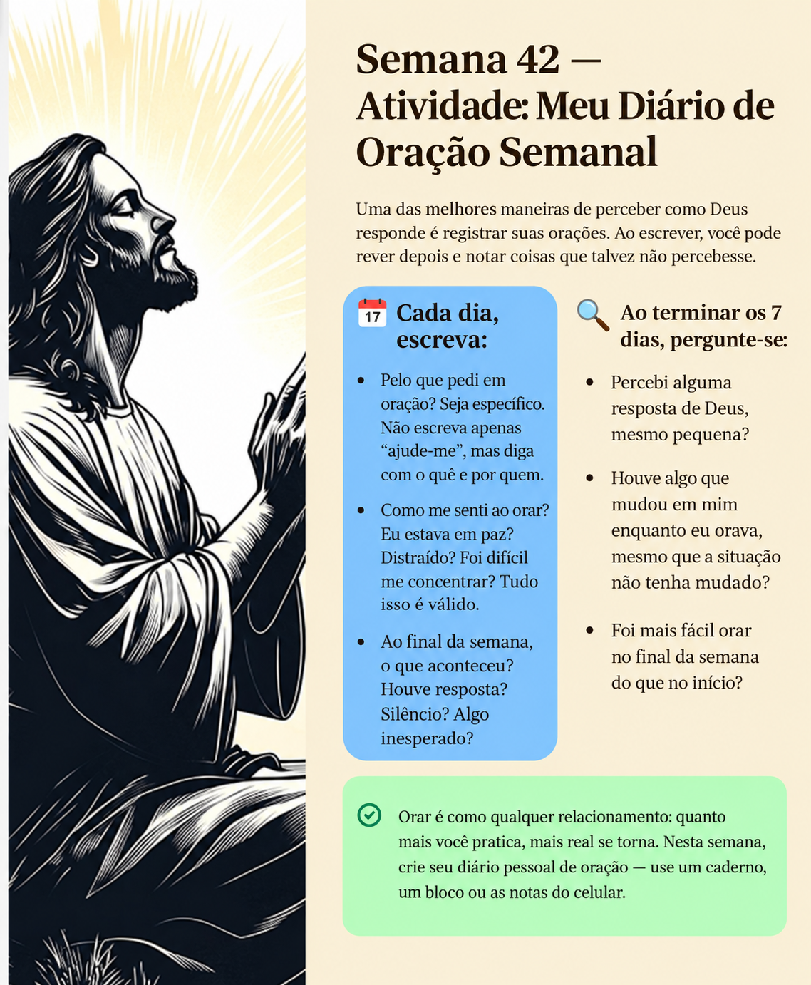 Atividade Meu Diário de Oração Semanal